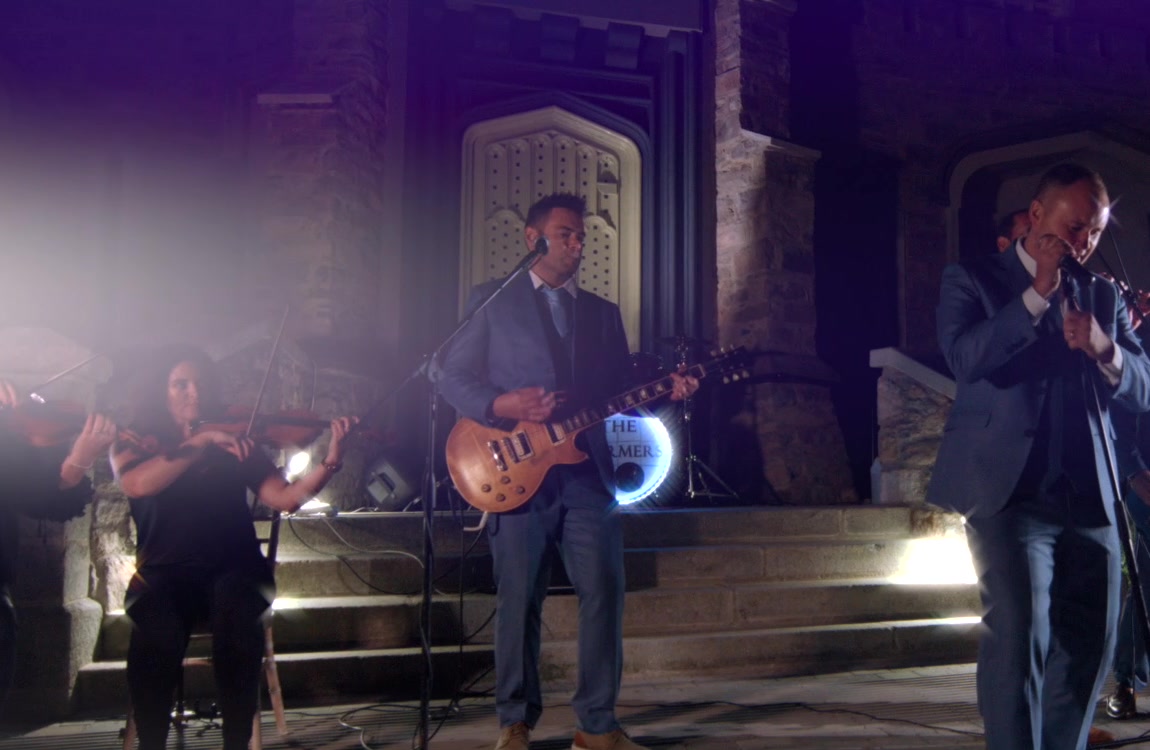 The Stormers full band performing live at Killeavy Castle